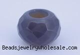 CLO10 19*30mm faceted rondelle loose grey agate gemstone beads wholesale