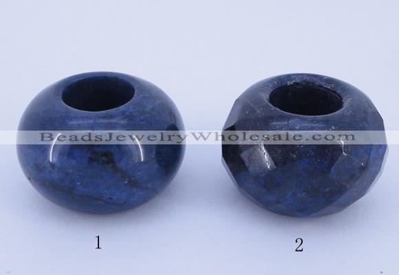 CLO17 19*30mm rondelle loose blue dumortierite gemstone beads wholesale