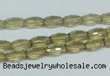 CLQ09 15.5 inches 8*16mm faceted rice natural lemon quartz beads