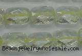 CLQ101 15 inches 13*18mm faceted rectangle natural lemon quartz beads