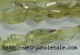 CLQ102 8*12mm - 12*22mm faceted nuggets natural lemon quartz beads