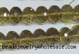 CLQ15 15.5 inches 8*12mm faceted rondelle natural lemon quartz beads