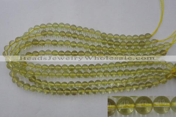 CLQ152 15.5 inches 8mm round natural lemon quartz beads wholesale