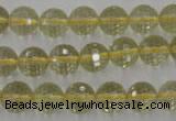 CLQ163 15.5 inches 10mm faceted round natural lemon quartz beads