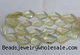 CLQ265 15.5 inches 20*25mm - 30*35mm faceted freeform lemon quartz beads