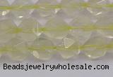 CLQ313 15.5 inches 10mm faceted nuggets lemon quartz beads