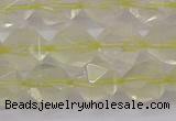 CLQ314 15.5 inches 12mm faceted nuggets lemon quartz beads