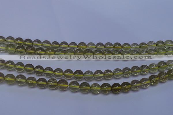 CLQ351 15 inches 6mm round natural lemon quartz beads wholesale