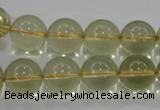 CLQ54 15.5 inches 14mm round natural lemon quartz beads wholesale