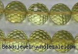 CLQ60 15.5 inches 16mm faceted round natural lemon quartz beads