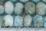 CLR104 15.5 inches 5*9mm faceted rondelle larimar gemstone beads