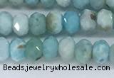 CLR109 15.5 inches 2.5*4mm faceted rondelle natural larimar beads