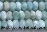 CLR160 15 inches 3*5mm faceted rondelle larimar beads wholesale