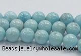 CLR19 15.5 inches 10mm round grade AA natural larimar gemstone beads