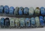 CLR202 15.5 inches 6*10mm rondelle larimar gemstone beads