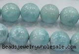 CLR21 15.5 inches 14mm round grade AA natural larimar gemstone beads