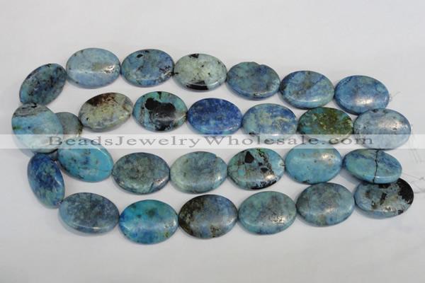 CLR216 15.5 inches 22*30mm oval larimar gemstone beads