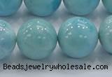 CLR23 15.5 inches 18mm round grade AA natural larimar gemstone beads