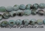 CLR35 15.5 inches 6*8mm oval natural larimar gemstone beads