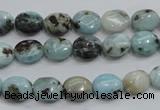 CLR36 15.5 inches 8*10mm oval natural larimar gemstone beads