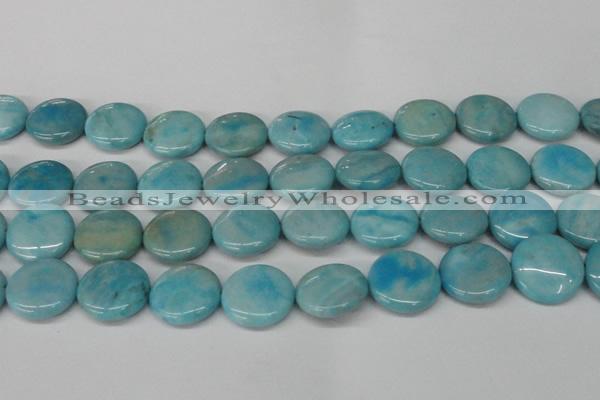 CLR366 15.5 inches 25mm flat round dyed larimar gemstone beads