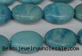 CLR373 15.5 inches 12*16mm oval dyed larimar gemstone beads