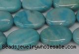 CLR374 15.5 inches 13*18mm oval dyed larimar gemstone beads