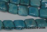 CLR380 15.5 inches 10*10mm square dyed larimar gemstone beads