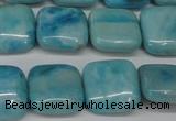 CLR381 15.5 inches 12*12mm square dyed larimar gemstone beads