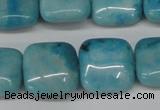 CLR382 15.5 inches 14*14mm square dyed larimar gemstone beads