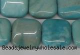 CLR384 15.5 inches 18*18mm square dyed larimar gemstone beads