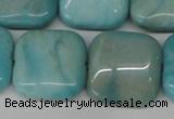 CLR385 15.5 inches 20*20mm square dyed larimar gemstone beads