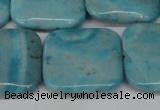 CLR386 15.5 inches 25*25mm square dyed larimar gemstone beads