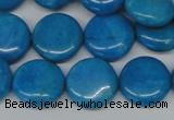 CLR413 15.5 inches 16mm flat round dyed larimar gemstone beads