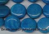 CLR415 15.5 inches 20mm flat round dyed larimar gemstone beads