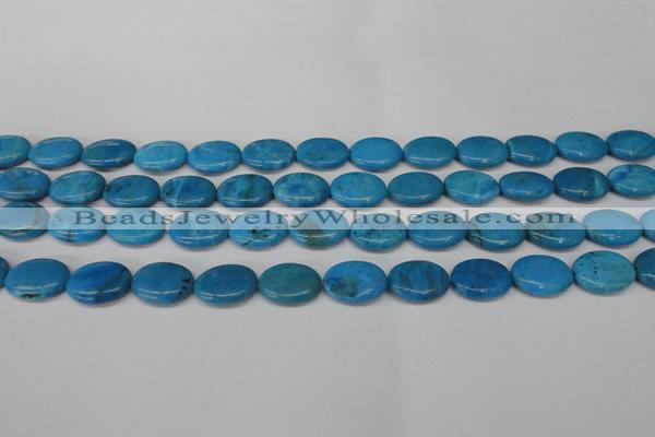 CLR420 15.5 inches 8*12mm oval dyed larimar gemstone beads