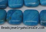 CLR433 15.5 inches 16*16mm square dyed larimar gemstone beads