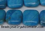 CLR434 15.5 inches 18*18mm square dyed larimar gemstone beads