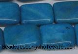 CLR444 15.5 inches 15*20mm rectangle dyed larimar gemstone beads