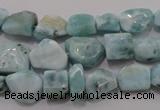 CLR48 15.5 inches 6*7mm – 10*14mm nuggets natural larimar beads