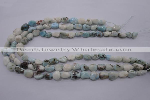 CLR51 15.5 inches 8*10mm – 12*16mm nuggets natural larimar beads