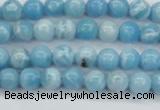 CLR600 15.5 inches 4mm round imitation larimar beads wholesale