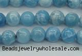 CLR601 15.5 inches 6mm round imitation larimar beads wholesale