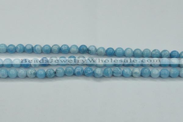 CLR602 15.5 inches 8mm round imitation larimar beads wholesale