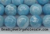 CLR604 15.5 inches 12mm round imitation larimar beads wholesale