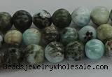 CLR61 15.5 inches 6mm round natural larimar gemstone beads