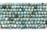 CLR620 15.5 inches 6mm round larimar gemstone beads