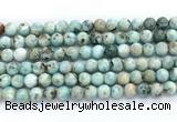 CLR621 15.5 inches 8mm round larimar gemstone beads