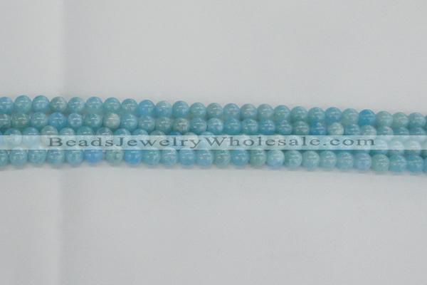 CLR70 15.5 inches 6mm round imitation larimar beads wholesale