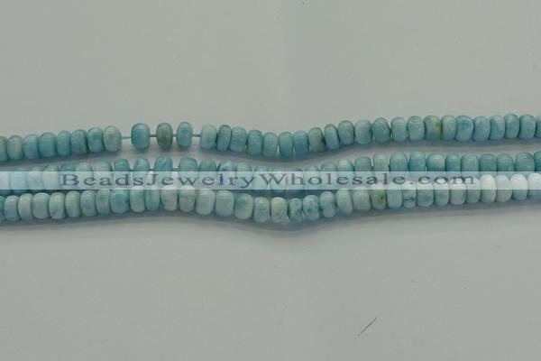 CLR78 15.5 inches 4*6mm rondelle natural larimar gemstone beads